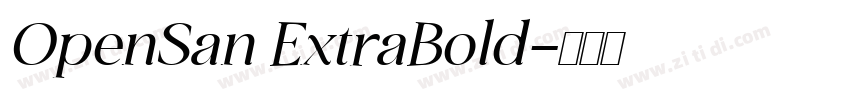 OpenSan ExtraBold字体转换